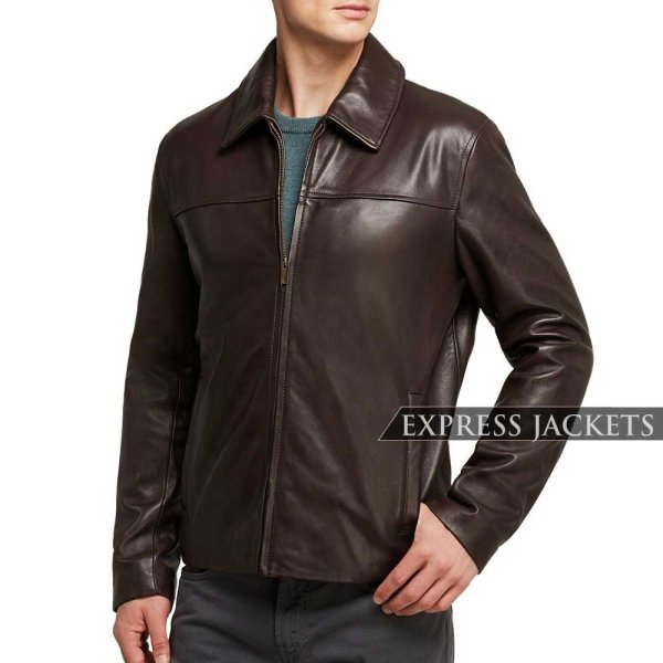 Dark Brown Leather Jacket Men