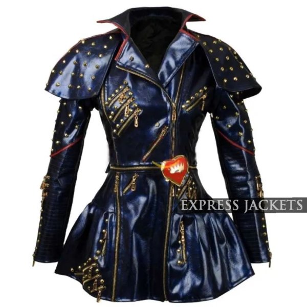 Descendants 2 Sofia Carson (Evie) Blue Leather Jacket