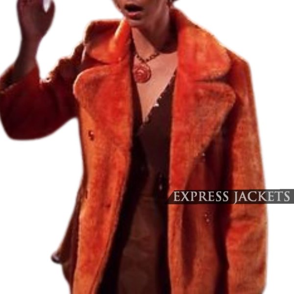 Friends Lisa Kudrow (Phoebe Buffay) Orange Fur Coat