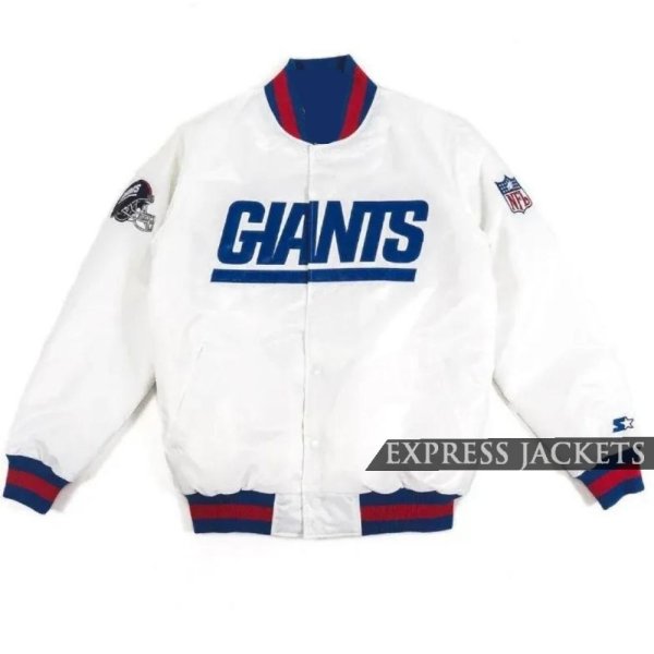Starter X Packer Giants White NFL Satin Jacket