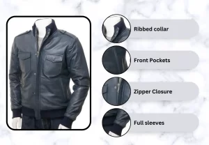 men-blue-leather-bomber-jacket