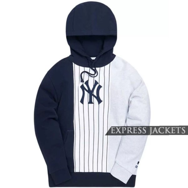 Kith Yankees NY Logo Fleece Blue Hoodie