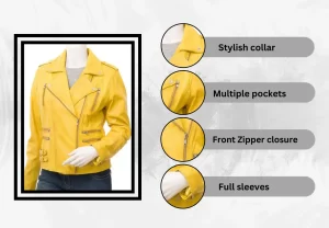 women-yellow-leather-biker-jacket