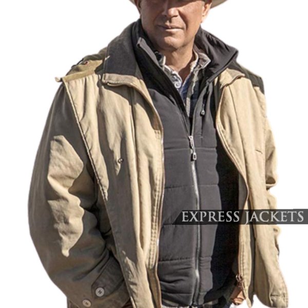 Kevin Costner (John Dutton) Beige Western Jacket