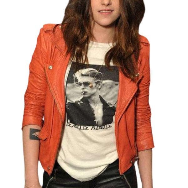 kristen-stewart-orange-leather-jacket