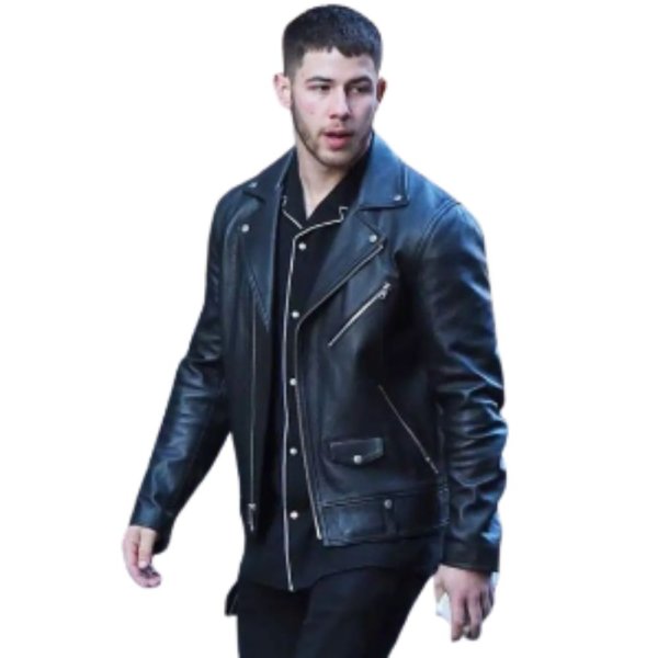 nick-jonas-black-biker-jacket