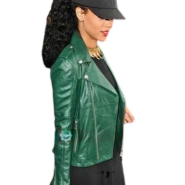singer-rihanna-green-jacket