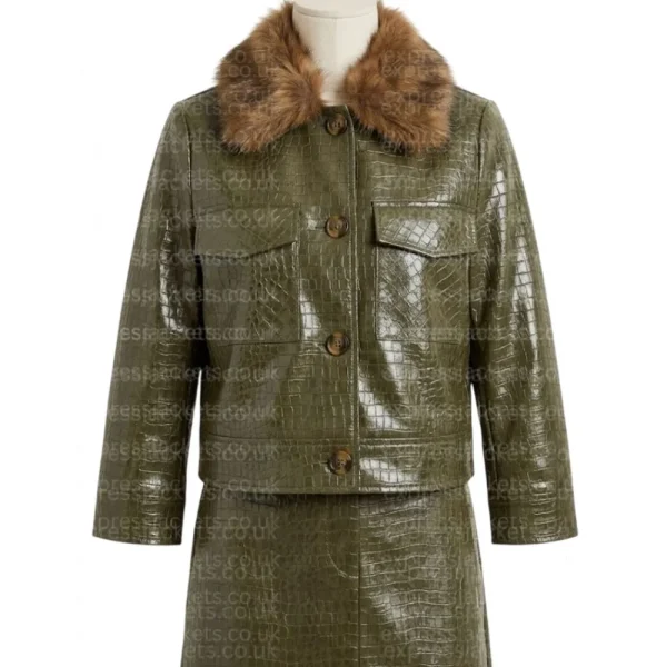 alligator-leather-jacket green-jacket women-jacket